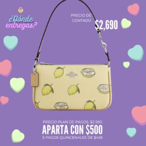 Bolso Coach Amarillo Textura