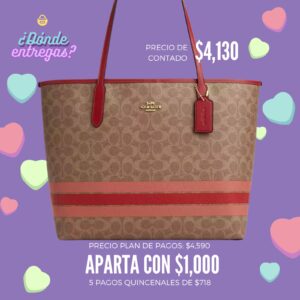 Bolsa Coach Rojo Café