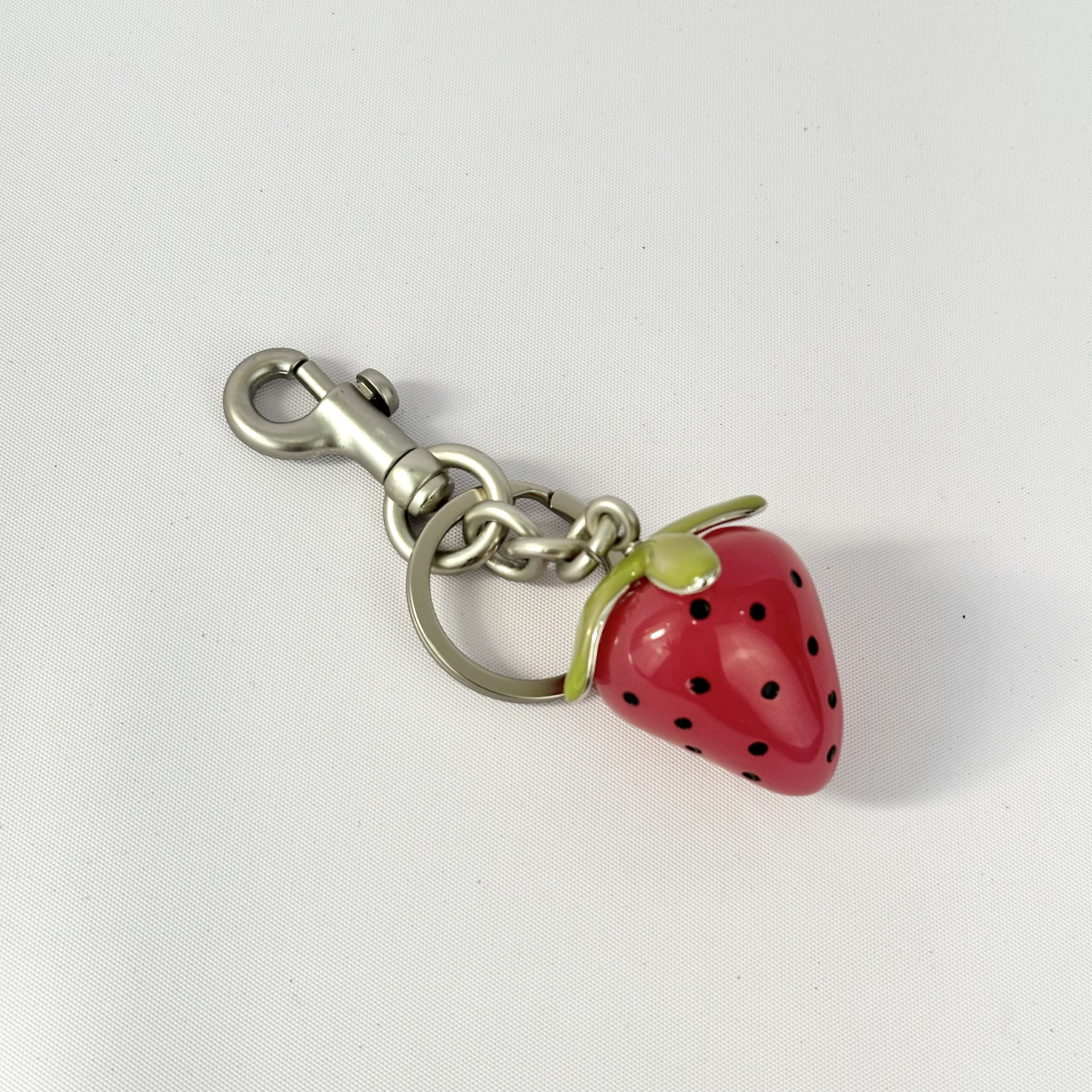 Charm Silver Strawberry